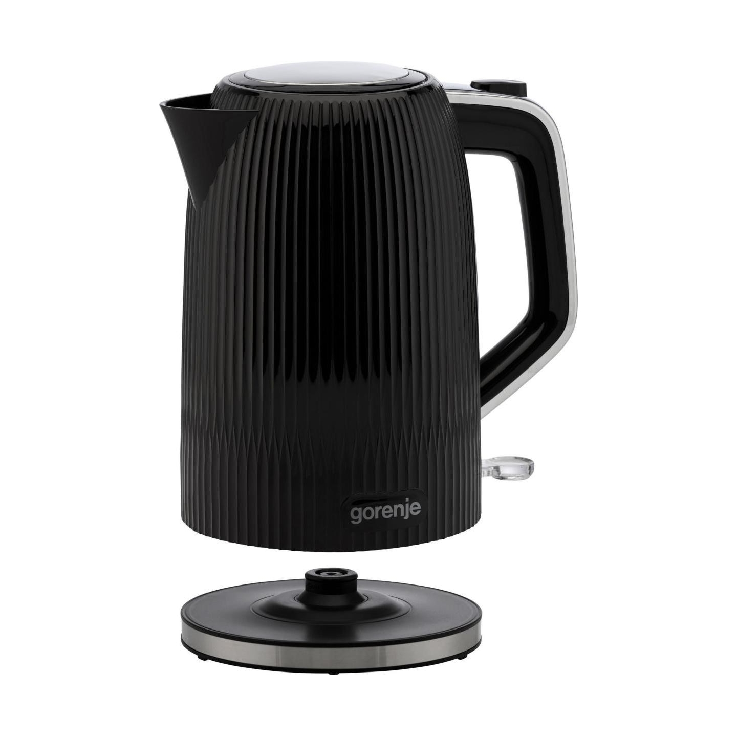Gorenje K17DPB | Kettle | Electric | 1.7 L | 2200 W | Plastic/Stainless steel | 360° rotational base | Black