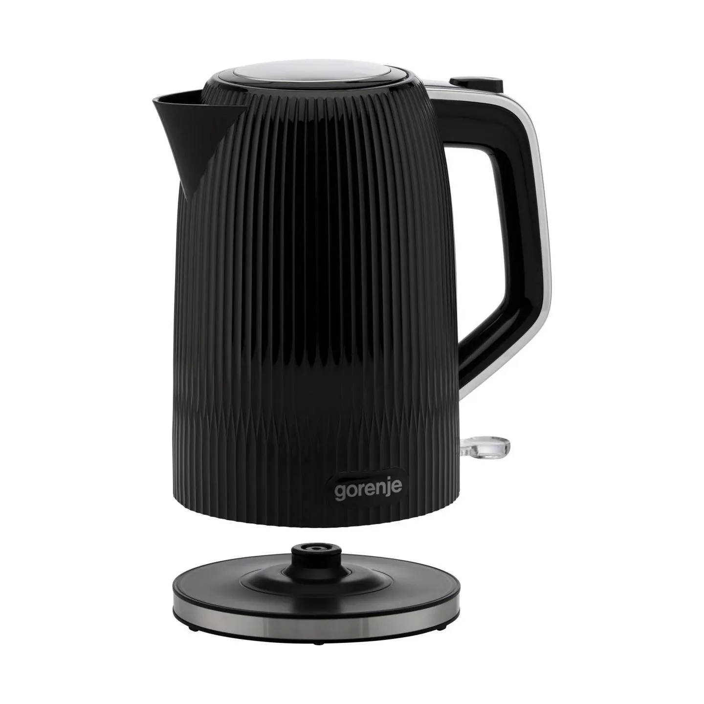 Gorenje K17DPB | Kettle | Electric | 1.7 L | 2200 W | Plastic/Stainless steel | 360° rotational base | Black
