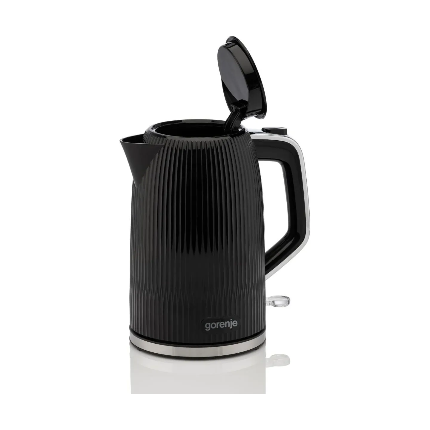 Gorenje K17DPB | Kettle | Electric | 1.7 L | 2200 W | Plastic/Stainless steel | 360° rotational base | Black