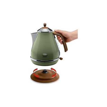 Delonghi | Kettle | KBOV 2001.GR | Electric | 2000 W | 1.7 L | 360° rotational base | Green