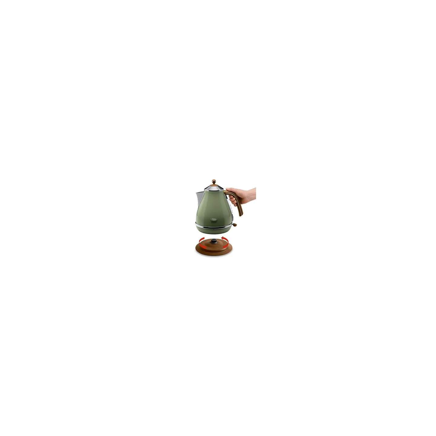 Delonghi | Kettle | KBOV 2001.GR | Electric | 2000 W | 1.7 L | 360° rotational base | Green