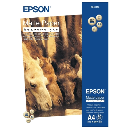 Epson Matte Paper Heavy Weight, DIN A4, 167g/mÂ², 50 Sheets
