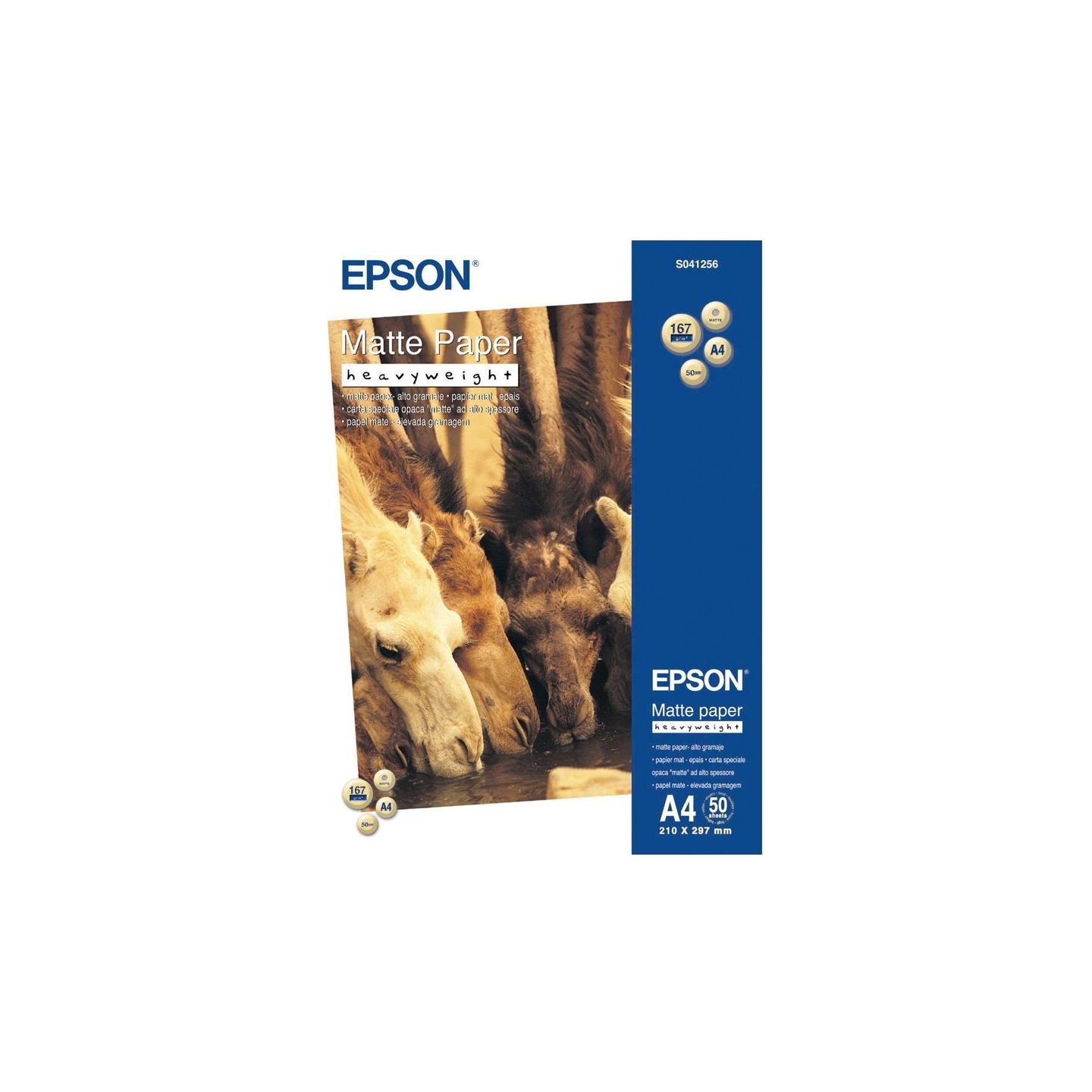 Epson Matte Paper Heavy Weight, DIN A4, 167g/mÂ², 50 Sheets