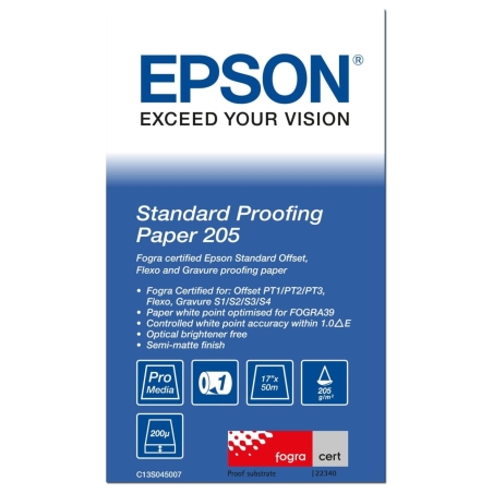 Epson C13S045007 | Bond Paper Bright | White | 205 g/m² | 432 mm x 50 m