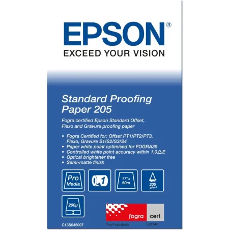 Epson C13S045007 | Bond Paper Bright | White | 205 g/m² | 432 mm x 50 m