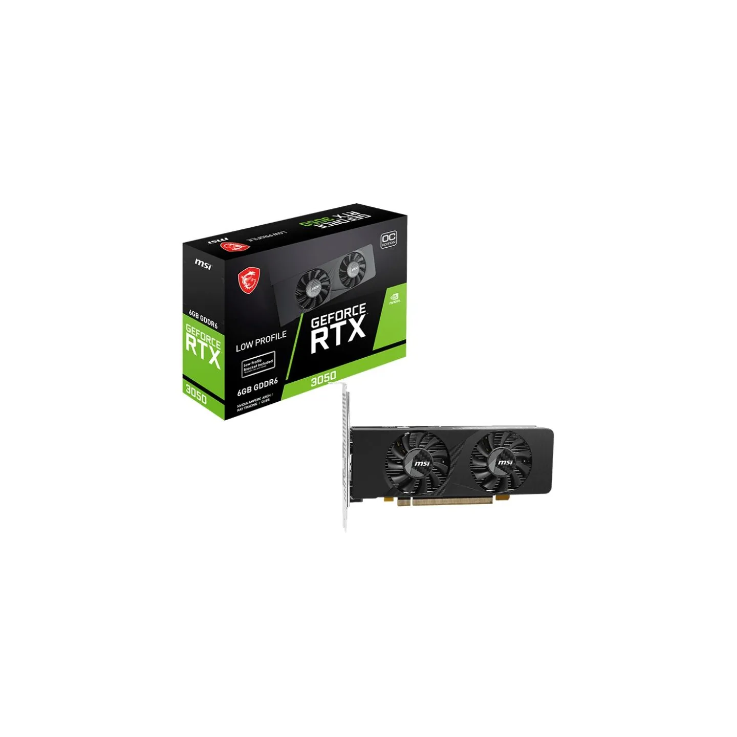 MSI Graphics card GeForce RTX 3050 LP E 6G OC