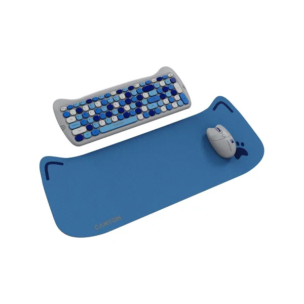 Canyon HSET-W6 EN Keyboard+Mouse Kitty Edition AAA+АА Wireless Blue