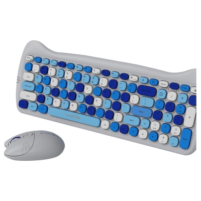 Canyon HSET-W6 EN Keyboard+Mouse Kitty Edition AAA+АА Wireless Blue