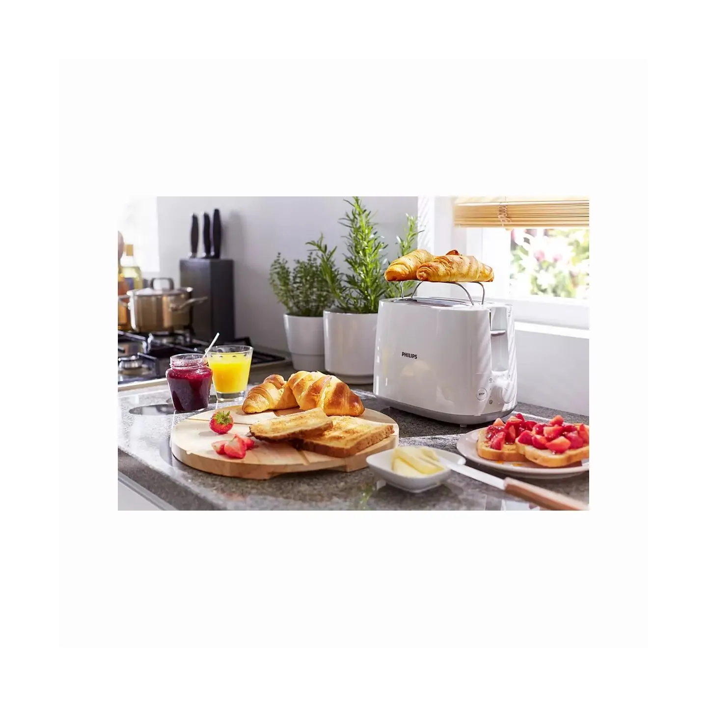 Philips Daily Collection Toaster HD2581/00 White / HD2581/00