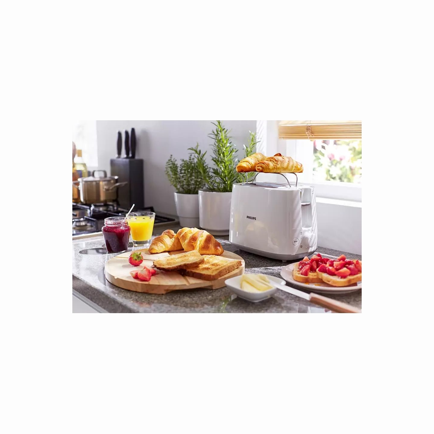 Philips | Toaster | HD2581/00 Daily Collection | Power  760-900 W | Number of slots 2 | Housing material Plastic | White