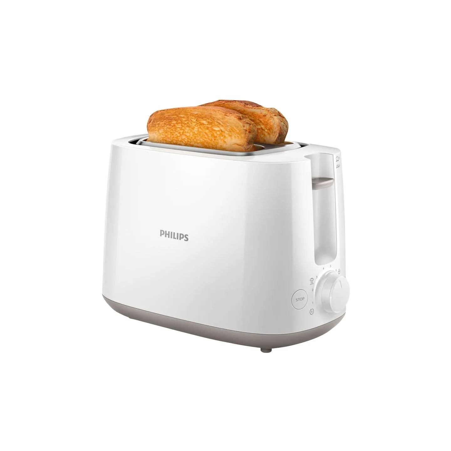 Philips | Toaster | HD2581/00 Daily Collection | Power  760-900 W | Number of slots 2 | Housing material Plastic | White