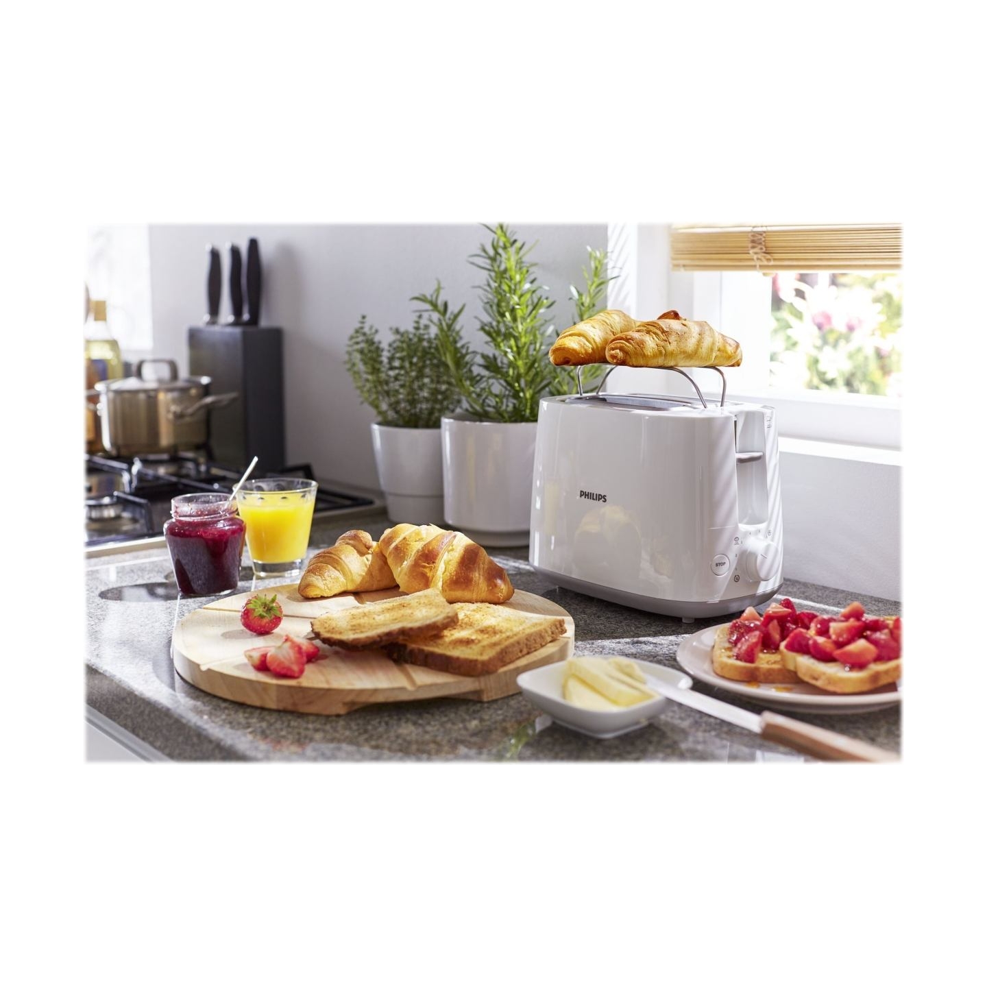 Philips | Toaster | HD2581/00 Daily Collection | Power  760-900 W | Number of slots 2 | Housing material Plastic | White
