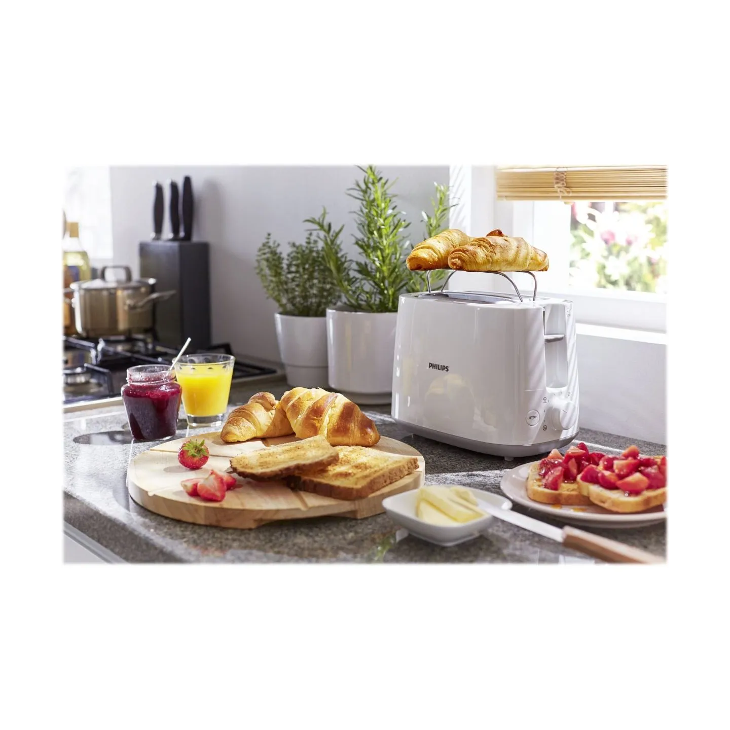 Philips | Toaster | HD2581/00 Daily Collection | Power  760-900 W | Number of slots 2 | Housing material Plastic | White