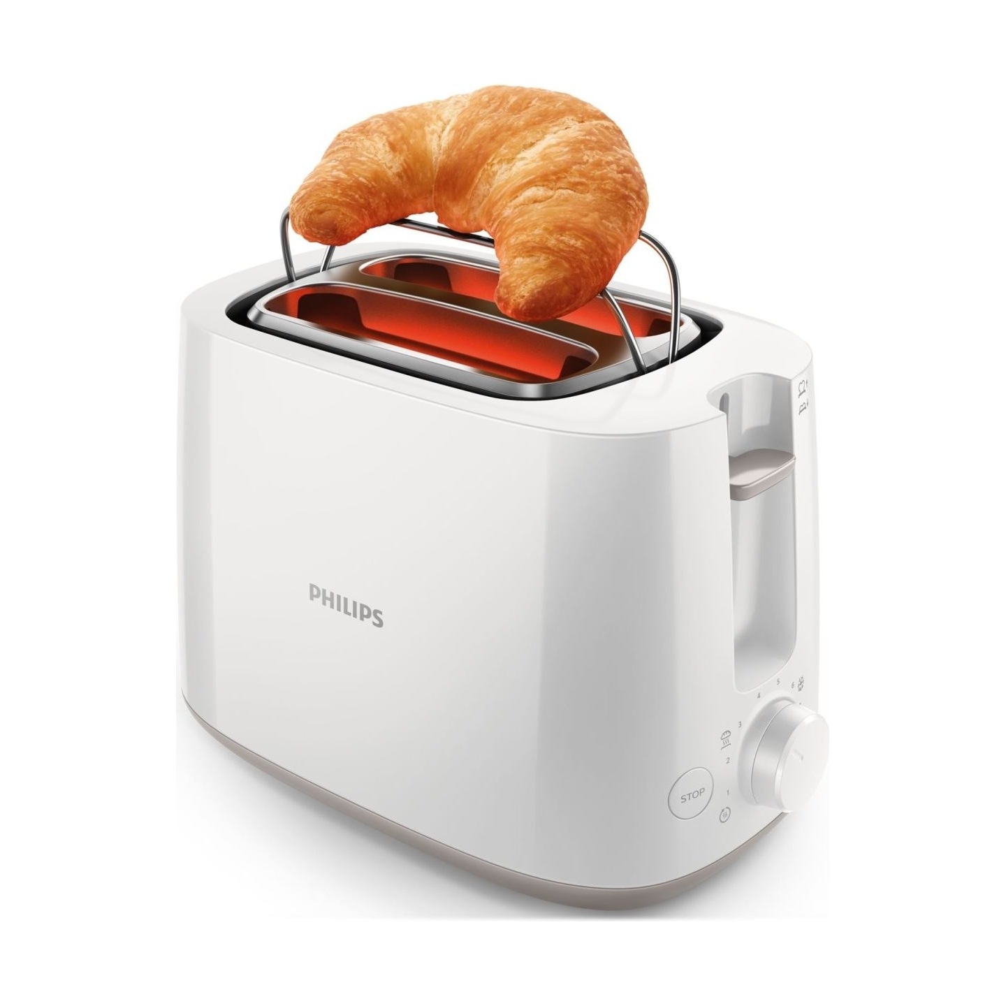 Philips | Toaster | HD2581/00 Daily Collection | Power  760-900 W | Number of slots 2 | Housing material Plastic | White