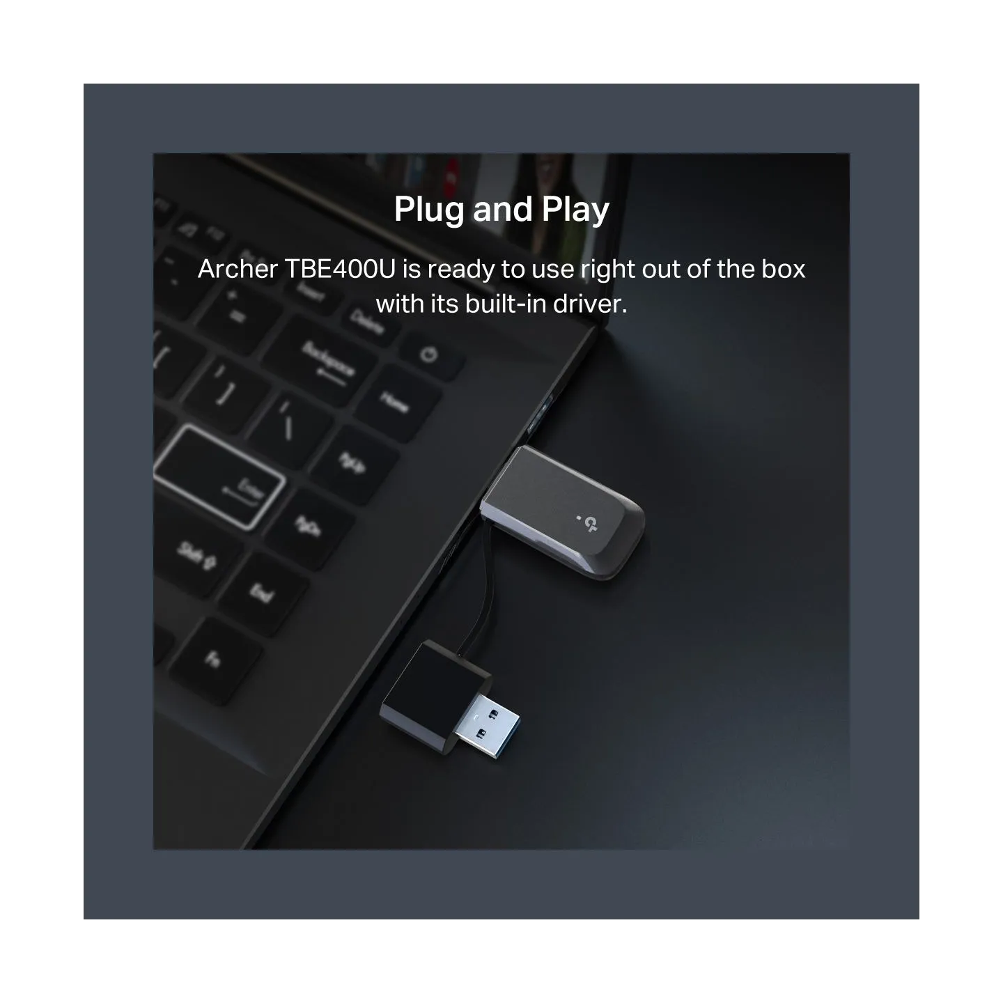 Tp-Link BE6500 Tri-Band Wi-Fi 7 Mini Wireless USB Adapter | Archer TBE400U | 2.4 GHz, 5 GHz, 6 GHz | 802.11ax | MU-MiMO No | no 
