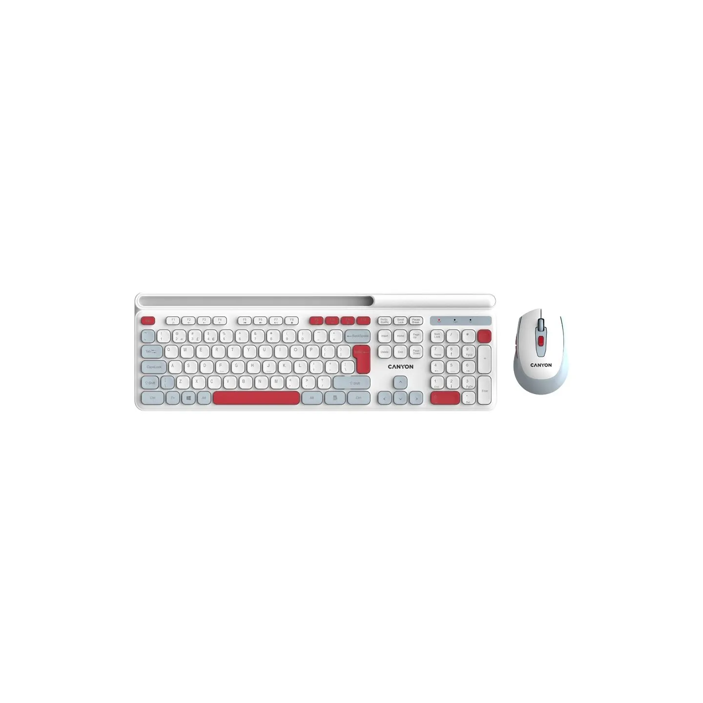 Canyon HSET-W5 EN Keyboard+Mouse AAA+AA Wireless White