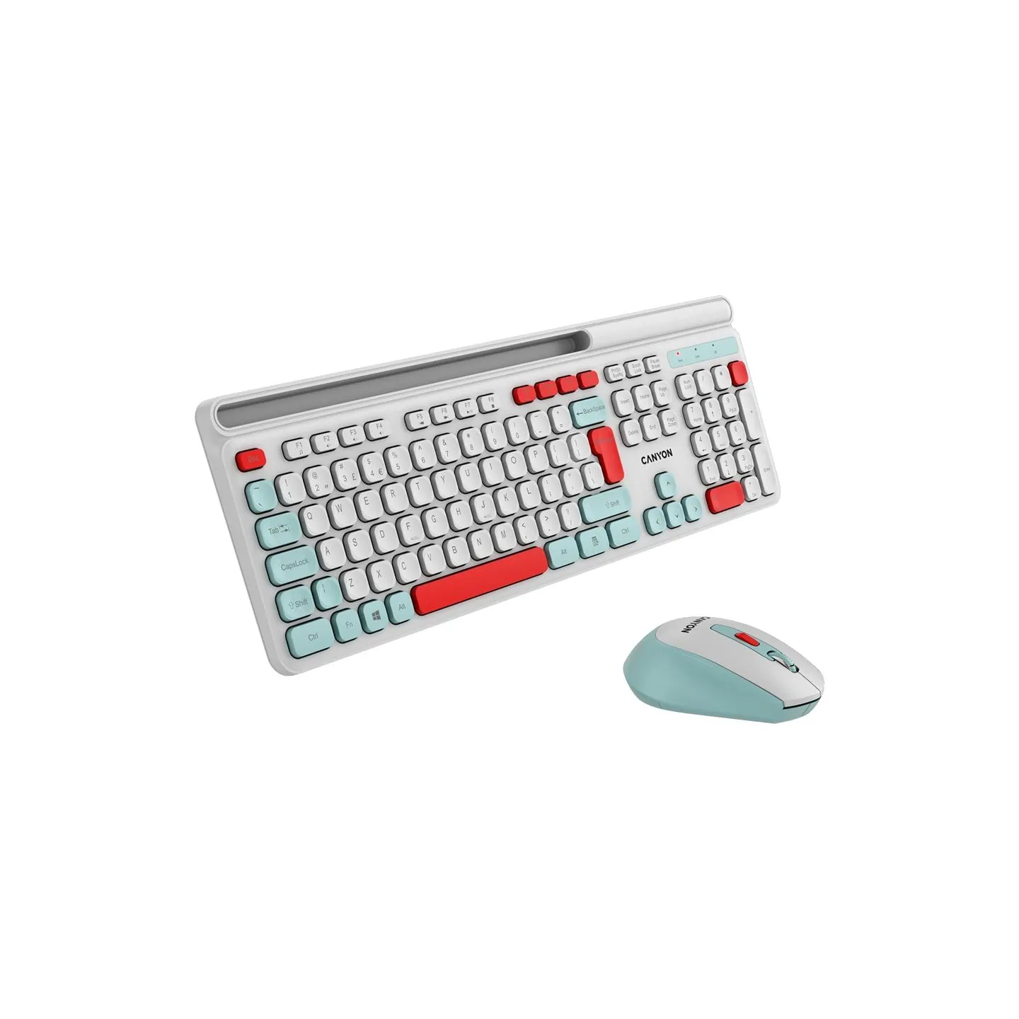 Canyon HSET-W5 EN Keyboard+Mouse AAA+AA Wireless White