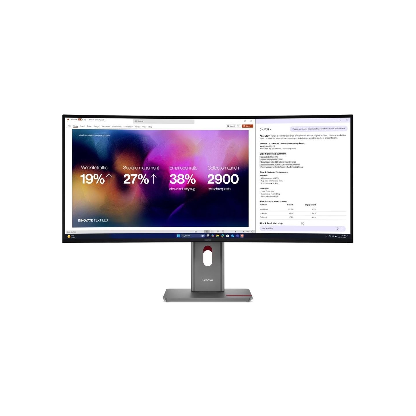 Lenovo 39.7" P40WD-40 CURVED WUHD 21:9 IPS HDMI/DP/TB4(140W)/RJ45