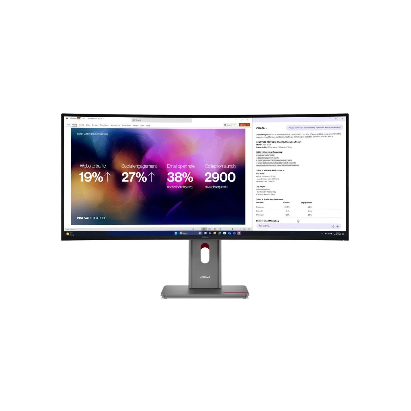 Lenovo 39.7" P40WD-40 CURVED WUHD 21:9 IPS HDMI/DP/TB4(140W)/RJ45
