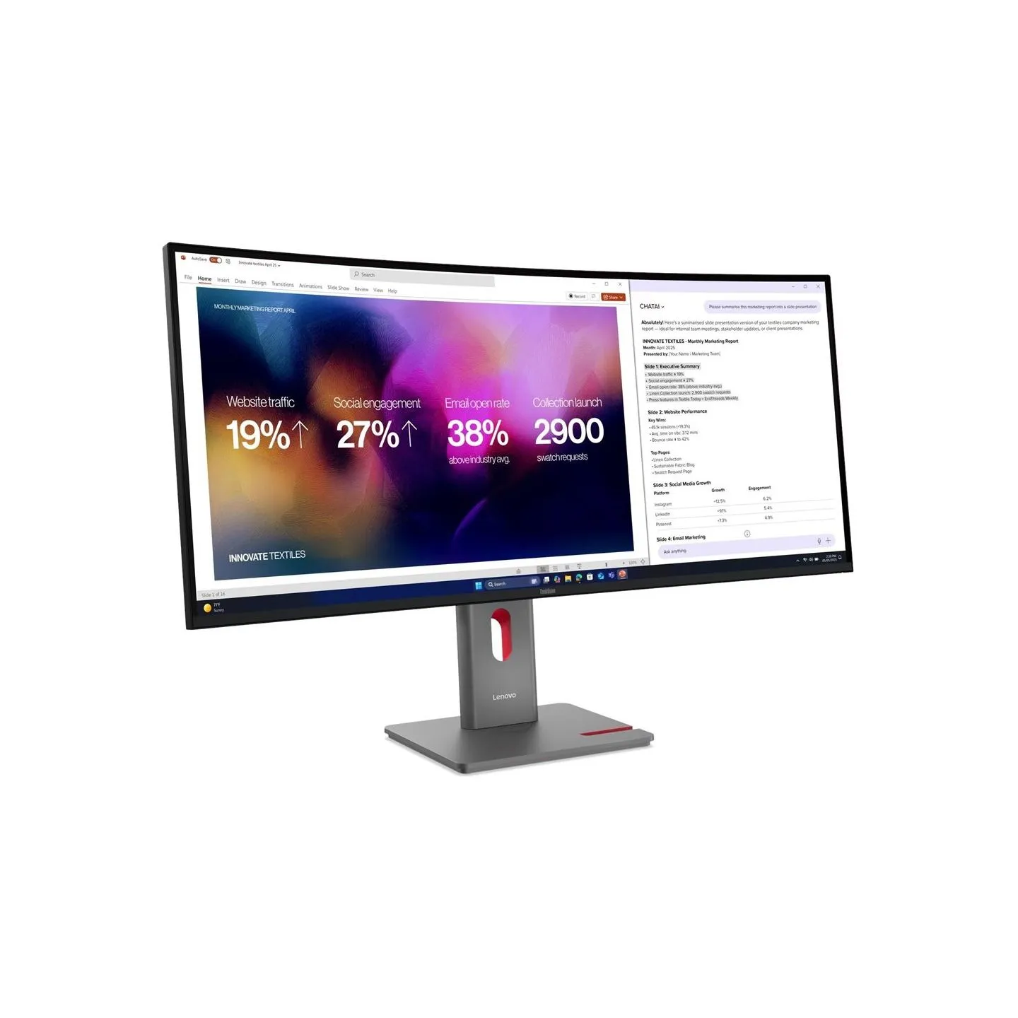 Lenovo 39.7" P40WD-40 CURVED WUHD 21:9 IPS HDMI/DP/TB4(140W)/RJ45