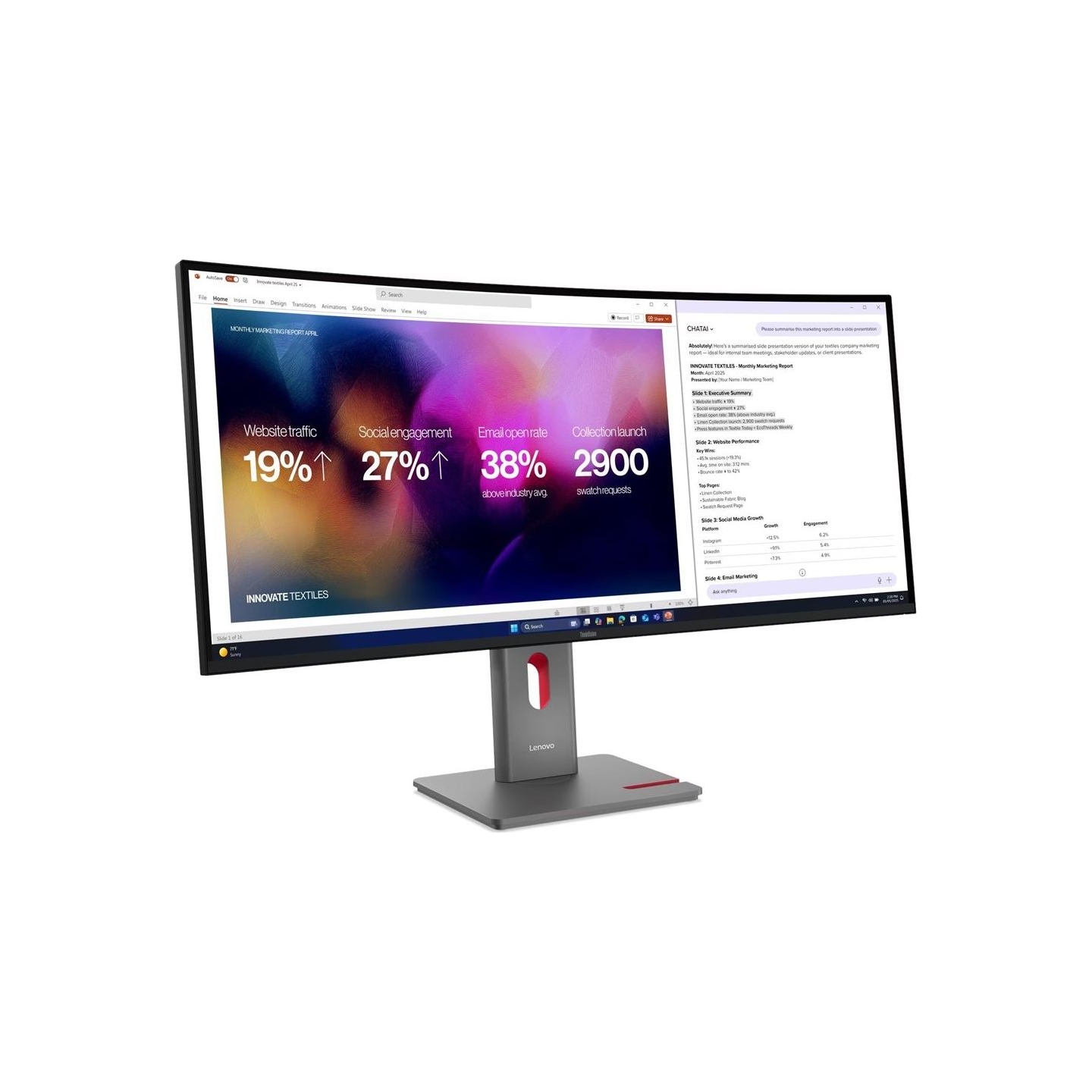 Lenovo | ThinkVision P40WD-40 | 39.7 " | IPS | WUHD | 21:9 | 120 Hz | 4ms GtG (Extreme mode) / 6ms GtG (Typical mode) ms | 5120 