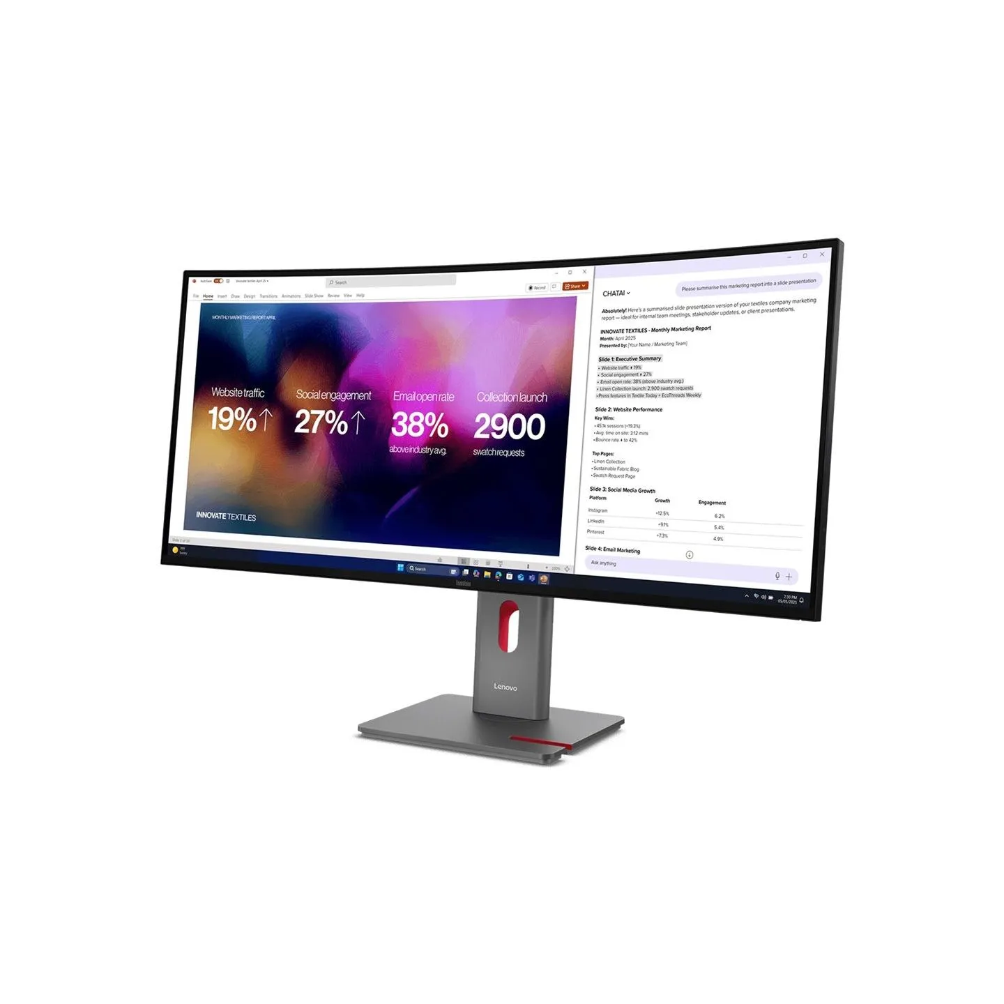 Lenovo 39.7" P40WD-40 CURVED WUHD 21:9 IPS HDMI/DP/TB4(140W)/RJ45