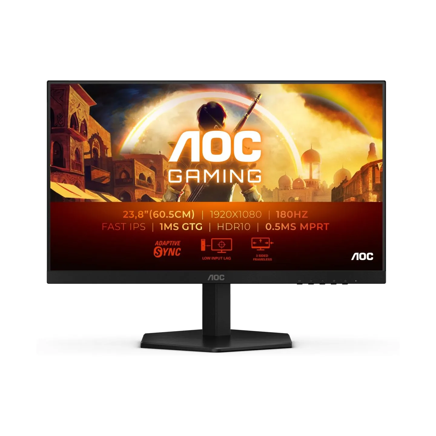 AOC | 24G42E | 24 " | IPS | FHD | 16:9 | 180 Hz | 1 ms | 1920 x 1080 pixels | 300 cd/m² | HDMI ports quantity 1 | Black