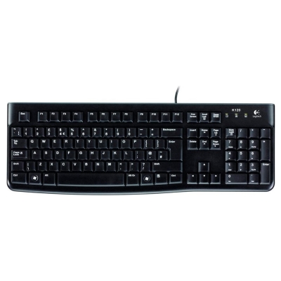 Logitech K120 Corded Keyboard - BLACK - USB - LTH - B2B