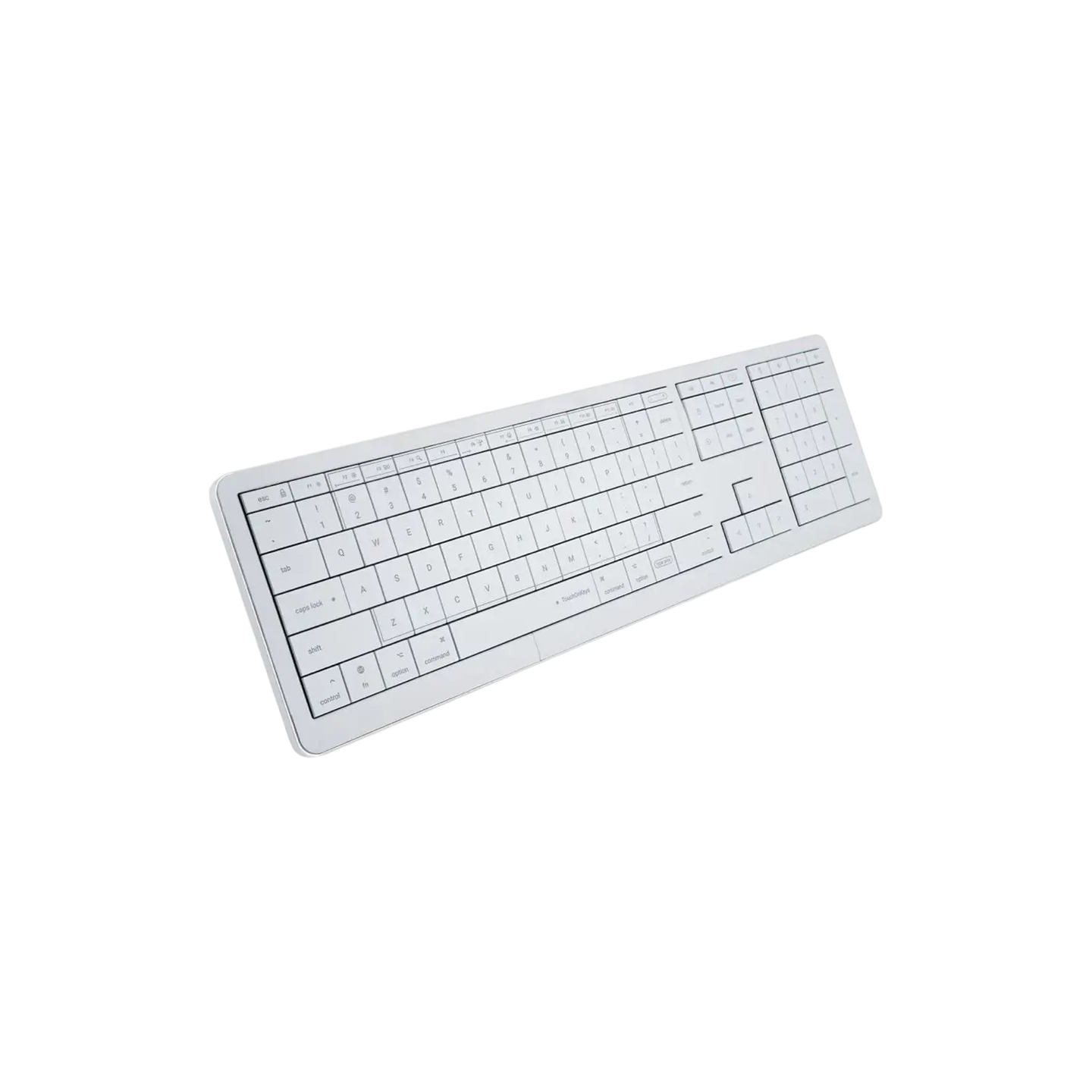 Clevetura CLVX 1 Touch-On-Keys AI Wireless Keyboard, ANSI US Mac layout, Scissor Switches, Aluminum Chassis, Interactive RGB, Ma