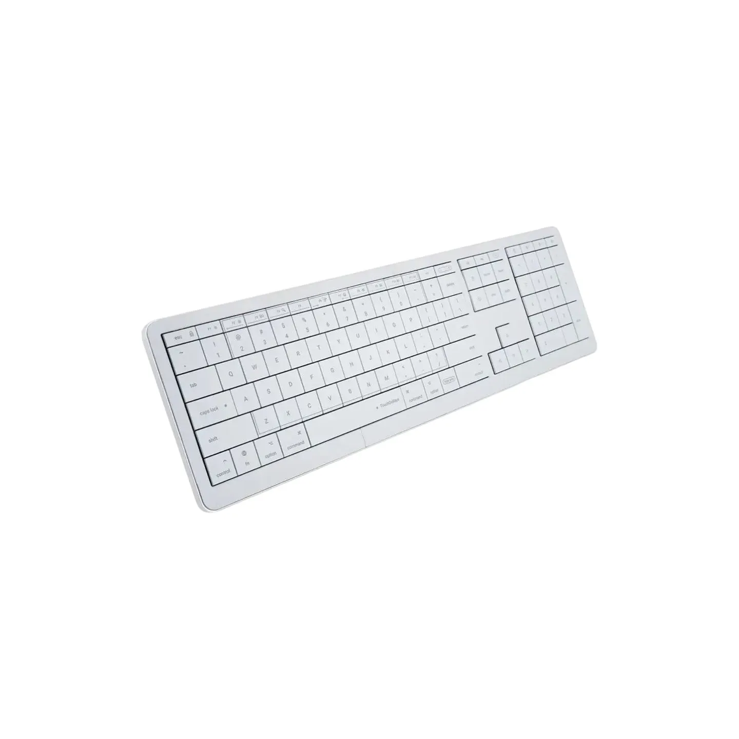 Clevetura CLVX 1 Touch-On-Keys AI Wireless Keyboard, ANSI US Mac layout, Scissor Switches, Aluminum Chassis, Interactive RGB, Ma