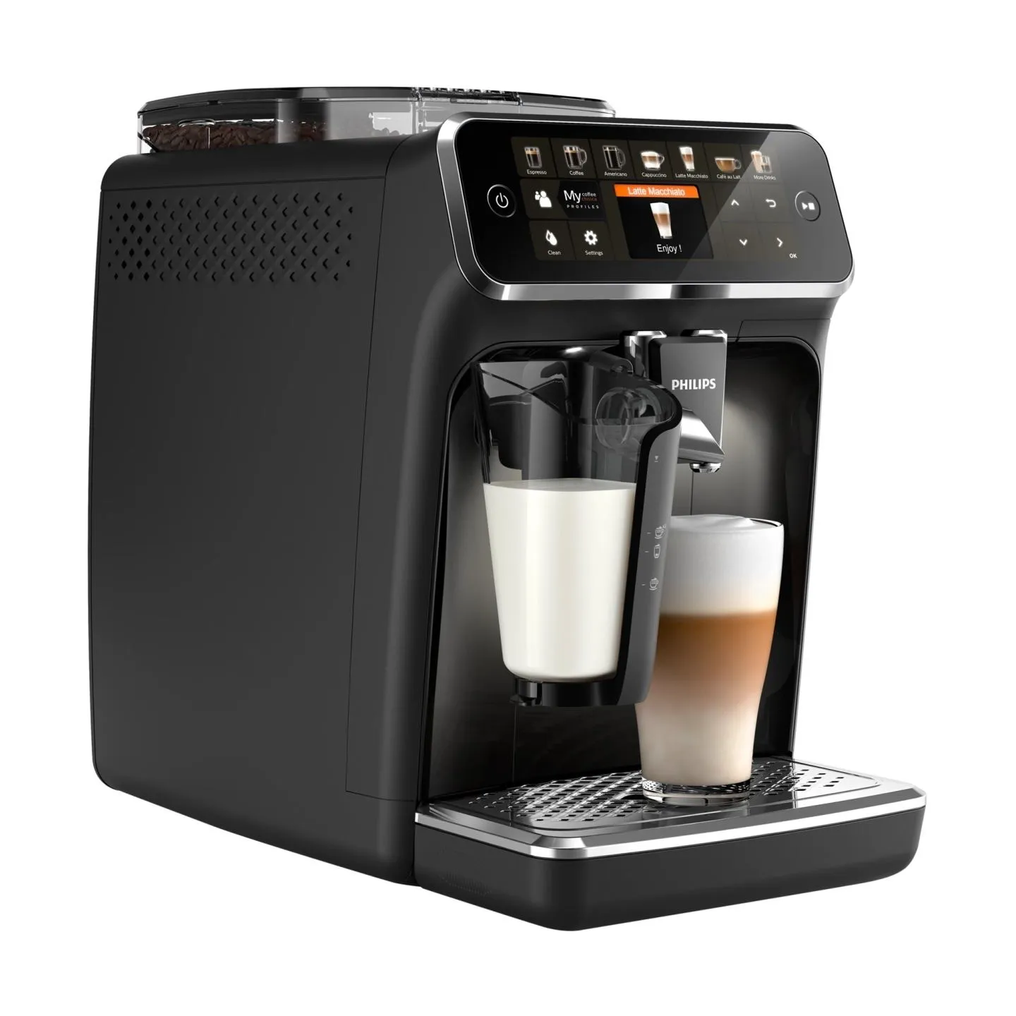 Philips Espresso Machine | EP5441/50 | Pump pressure 15 bar | Built-in milk frother | Fully automatic | 1500 W | Black