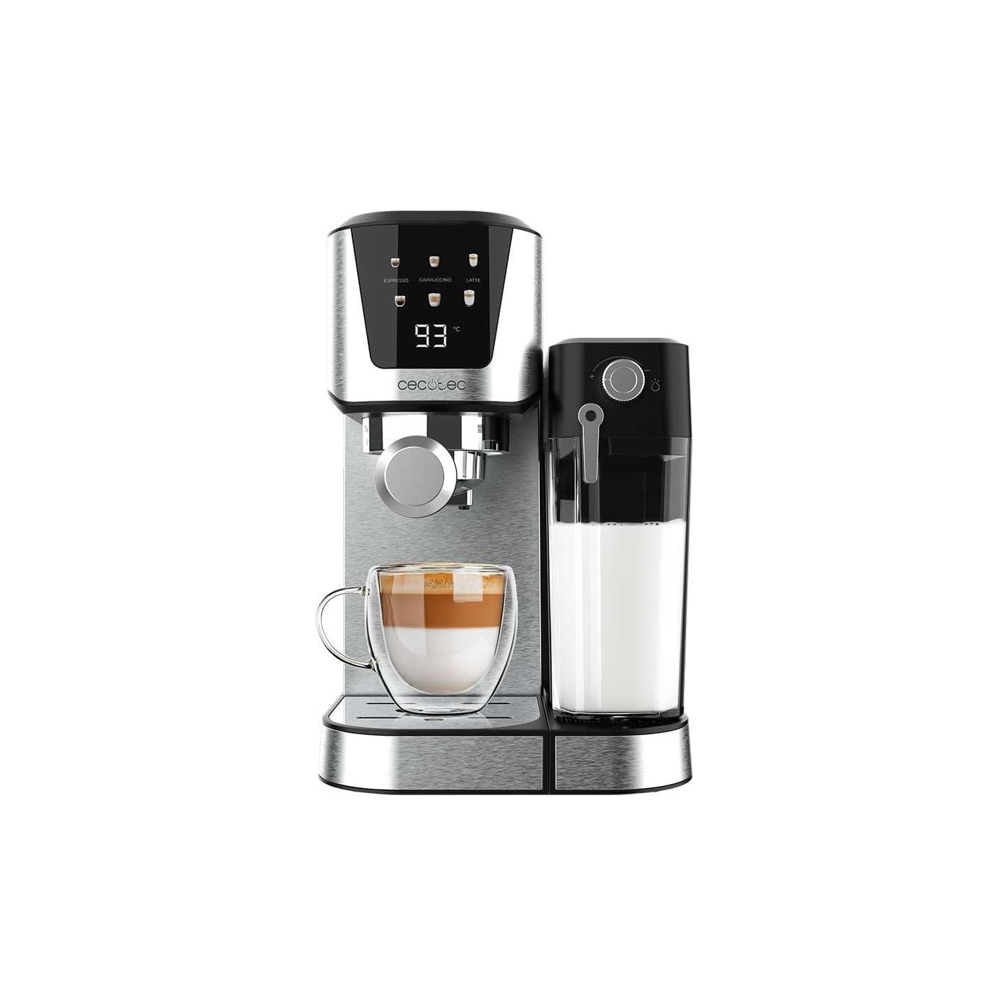 Cecotec Coffee Maker | Power Espresso 20 Cream | Pump pressure 20 bar | Built-in milk frother | Semi-automatic | 1350 W