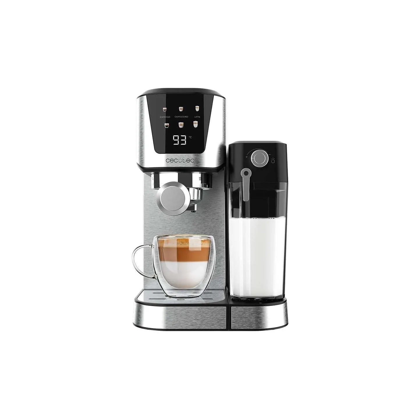 Cecotec Coffee Maker | Power Espresso 20 Cream | Pump pressure 20 bar | Built-in milk frother | Semi-automatic | 1350 W