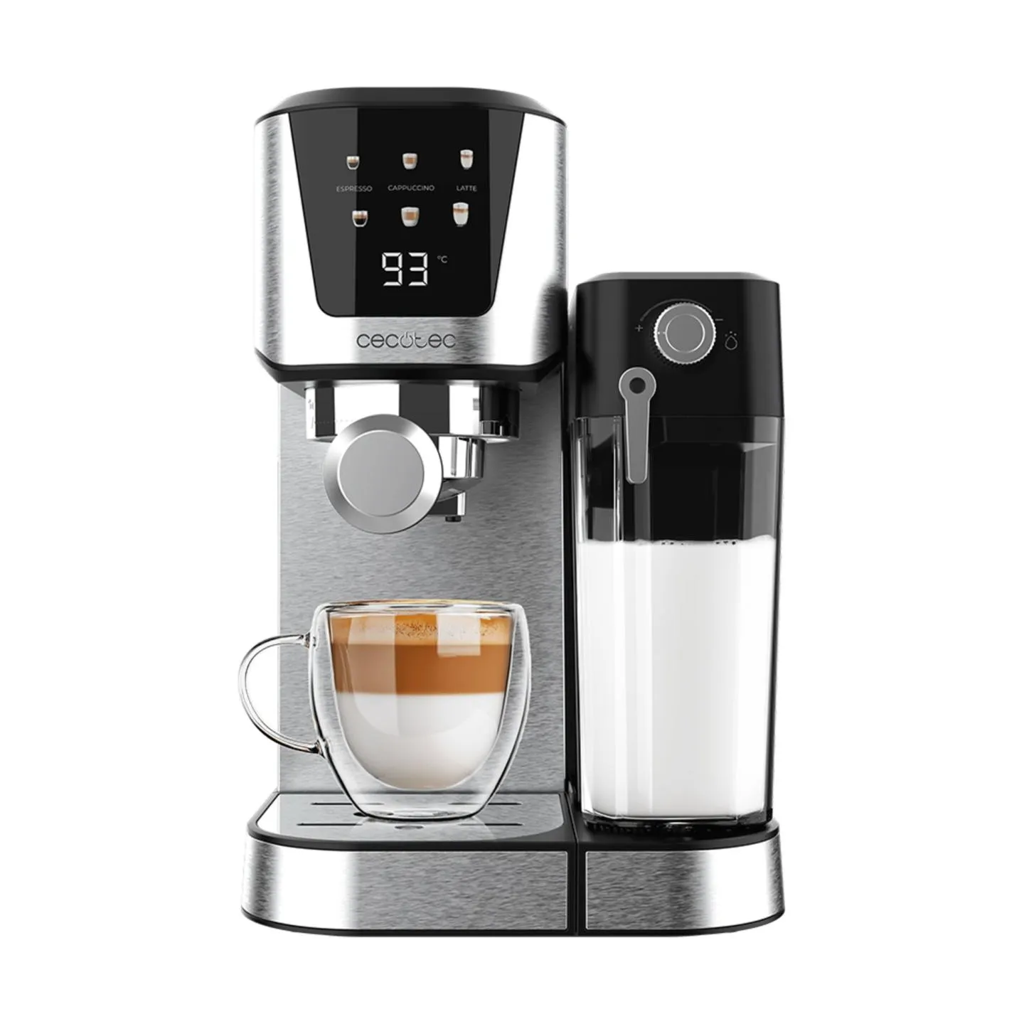 Cecotec Coffee Maker | Power Espresso 20 Cream | Pump pressure 20 bar | Built-in milk frother | Semi-automatic | 1350 W