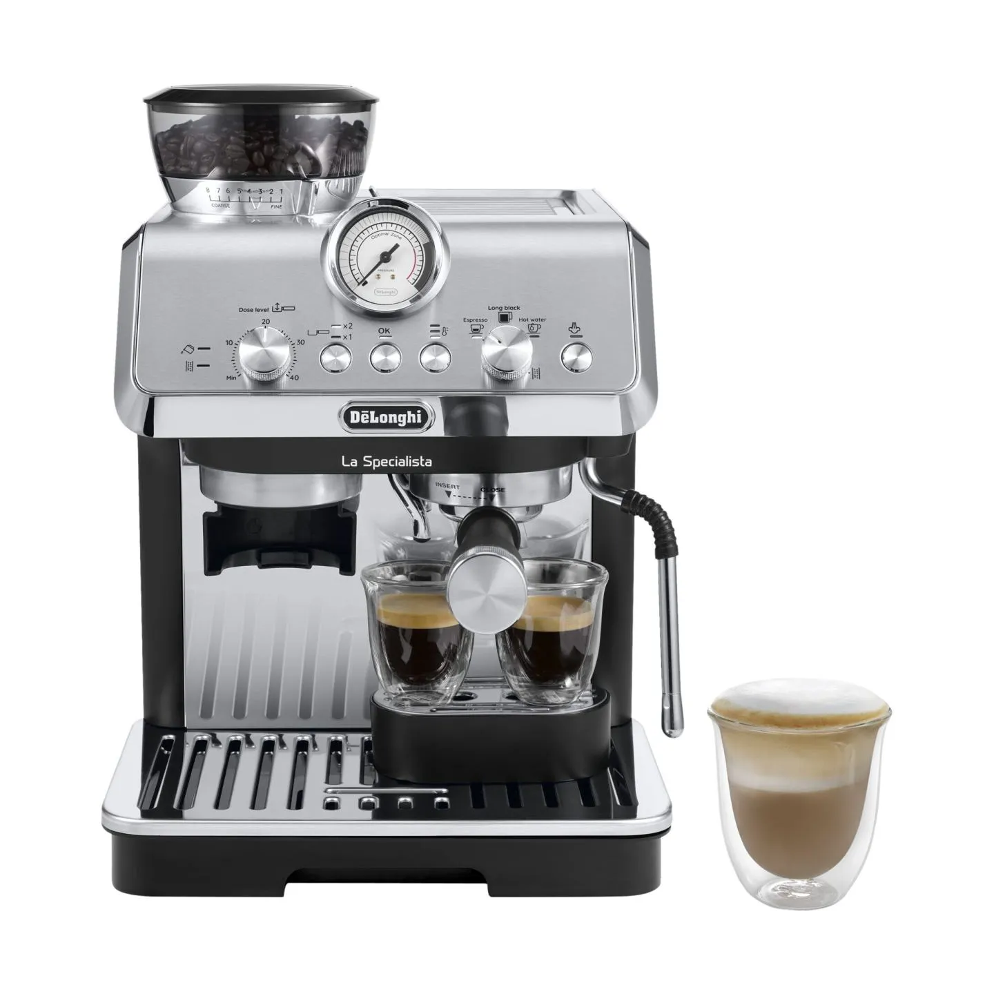 Delonghi Coffee machine | EC9155.MB | Pump pressure 15 bar | Built-in milk frother | Manual | Metal Black | 1400 W