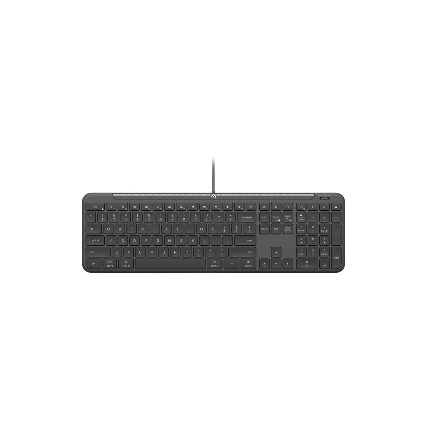 Logitech Signature Slim  K620 Wired Keyboard for Business - GRAPHITE - US INT'L - USB - N/A - INTNL-973 - USB-C