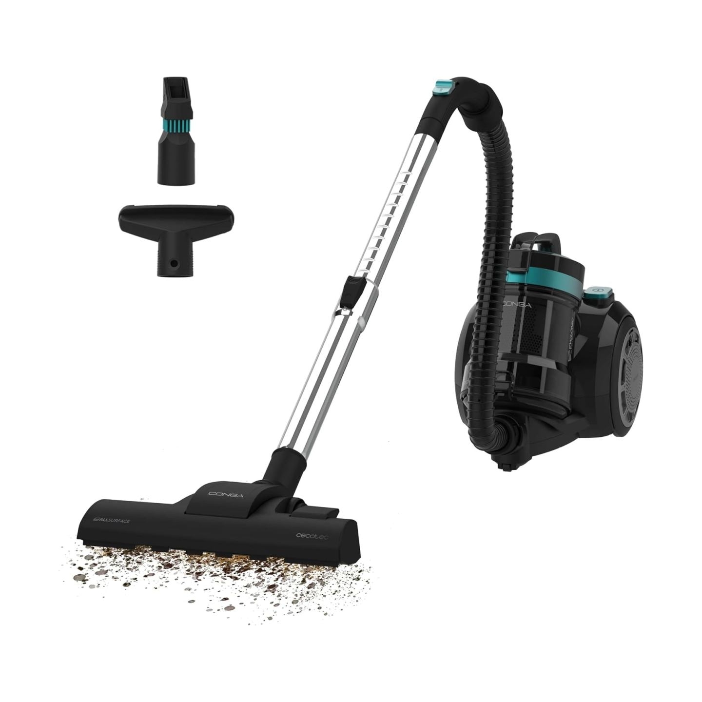 Cecotec Vacuum cleaner | The Conga Rockstar Cyclonic Plus | Bagless | Dust capacity 2 L | Power 800 W | Black
