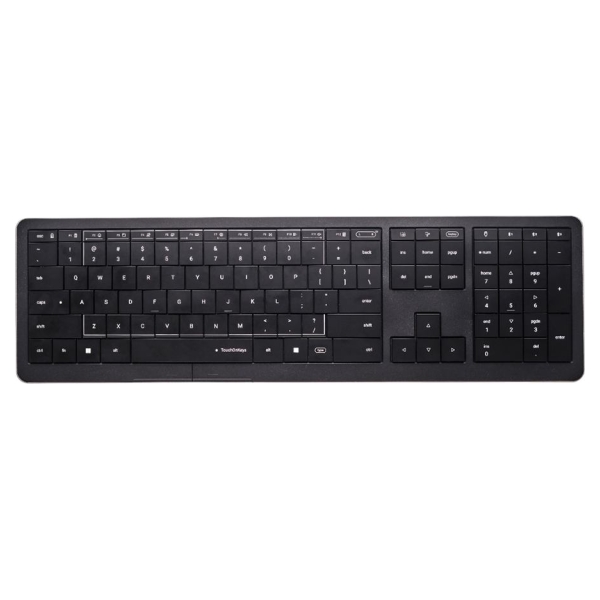 Clevetura CLVX 1 Touch-On-Keys AI Wireless Keyboard, ANSI US Windows Layout, Scissor Switches, Aluminum Chassis, Interactive RGB