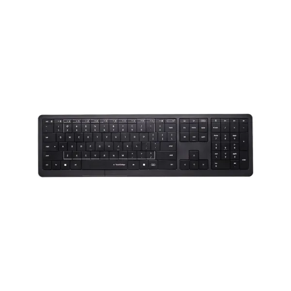 Clevetura CLVX 1 Touch-On-Keys AI Wireless Keyboard, ANSI US Windows Layout, Scissor Switches, Aluminum Chassis, Interactive RGB