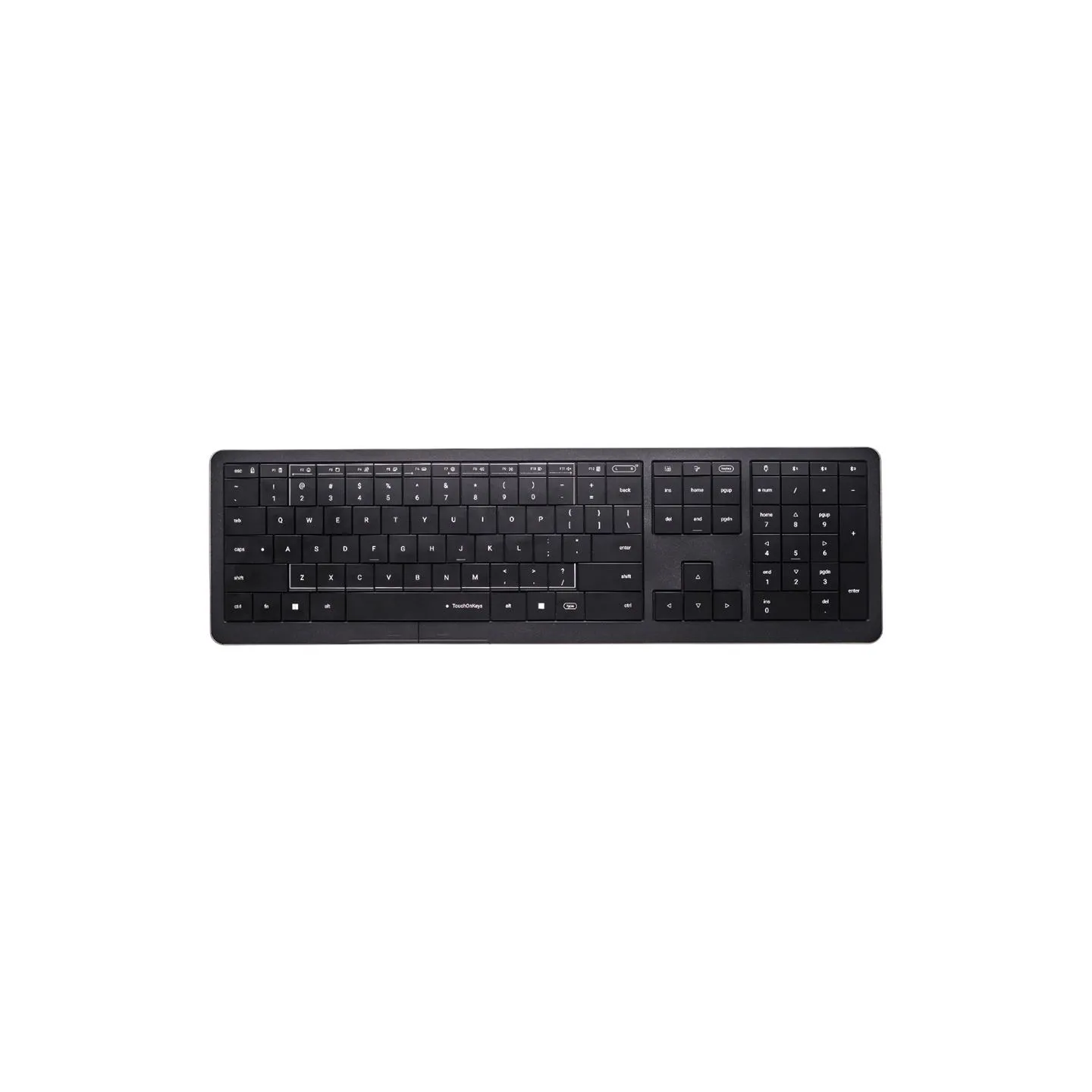 Clevetura CLVX 1 Touch-On-Keys AI Wireless Keyboard, ANSI US Windows Layout, Scissor Switches, Aluminum Chassis, Interactive RGB