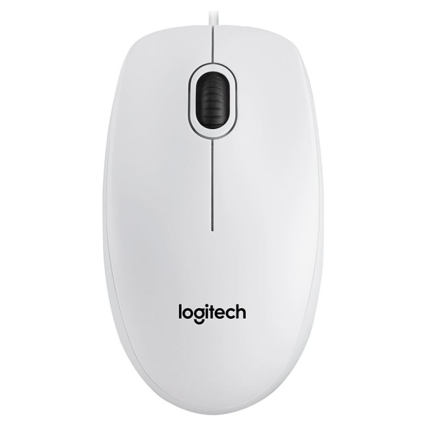 Logitech B100 Corded Mouse - WHITE - USB - B2B