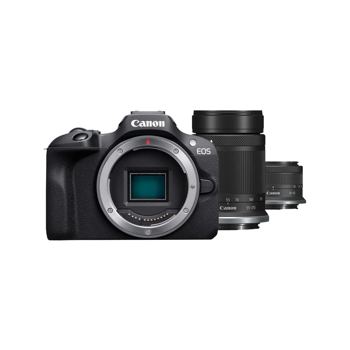 Canon | EOS R100 Mirrorless Camera + RF-S 18-45mm IS STM Lens + RF-S 55-210mm IS STM Lens | Megapixel 24.1 MP | Image stabilizer