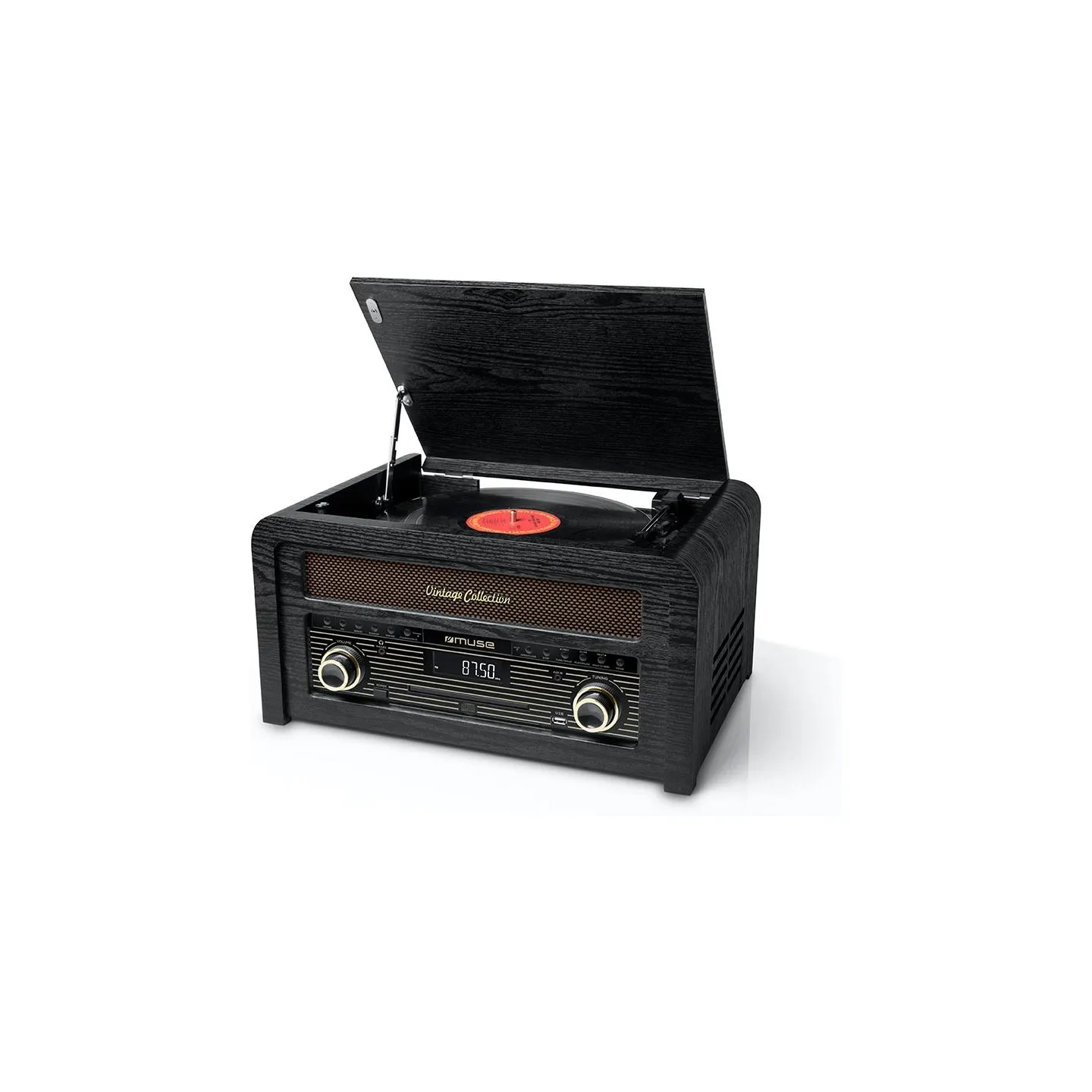 Muse | Turntable micro system | MT-115W | USB port | AUX in | CD player | FM radio | Wireless connection