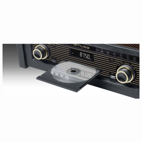 Muse | Turntable micro system | MT-115W | USB port | AUX in | CD player | FM radio | Wireless connection