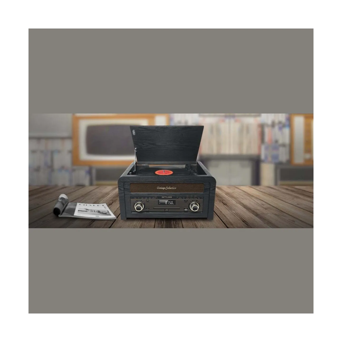 Muse | Turntable micro system | MT-115W | USB port | AUX in | CD player | FM radio | Wireless connection