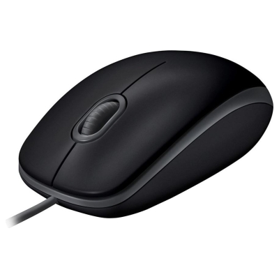 Logitech B110 Corded Mouse - SILENT - BLACK - USB - B2B