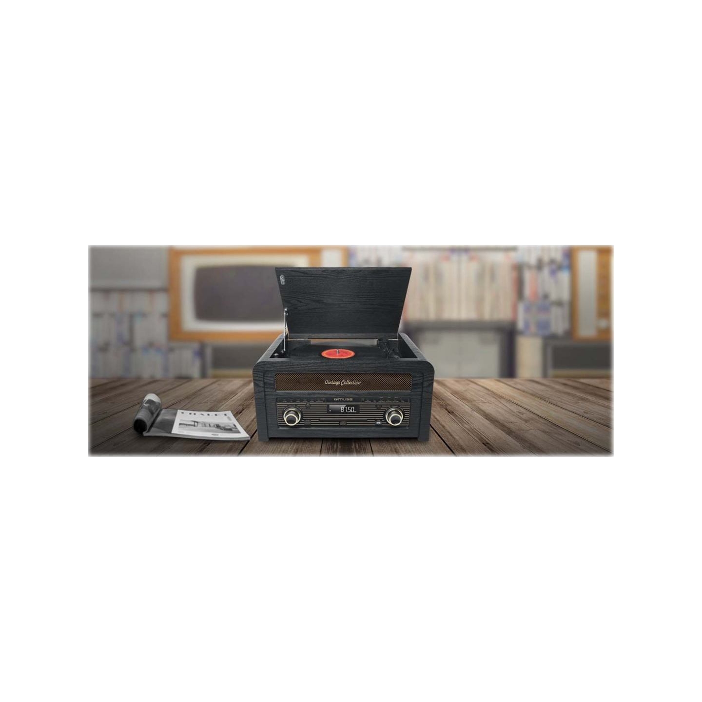 Muse | Turntable micro system | MT-115W | USB port | AUX in | CD player | FM radio | Wireless connection