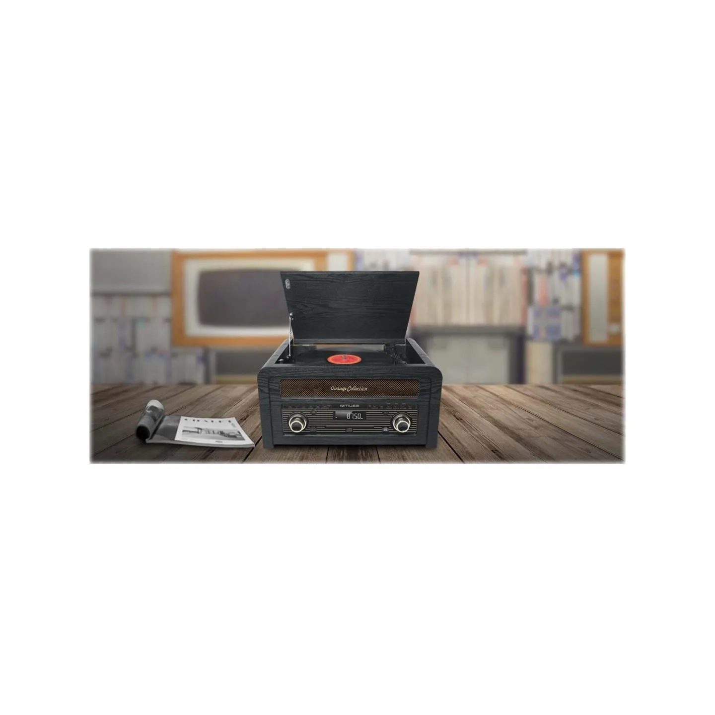 Muse | Turntable micro system | MT-115W | USB port | AUX in | CD player | FM radio | Wireless connection