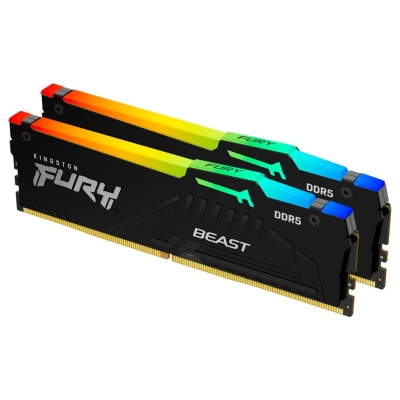 Kingston 32GB 6000MT/s DDR5 CL30 DIMM (Kit of 2) FURY Beast RGB EXPO