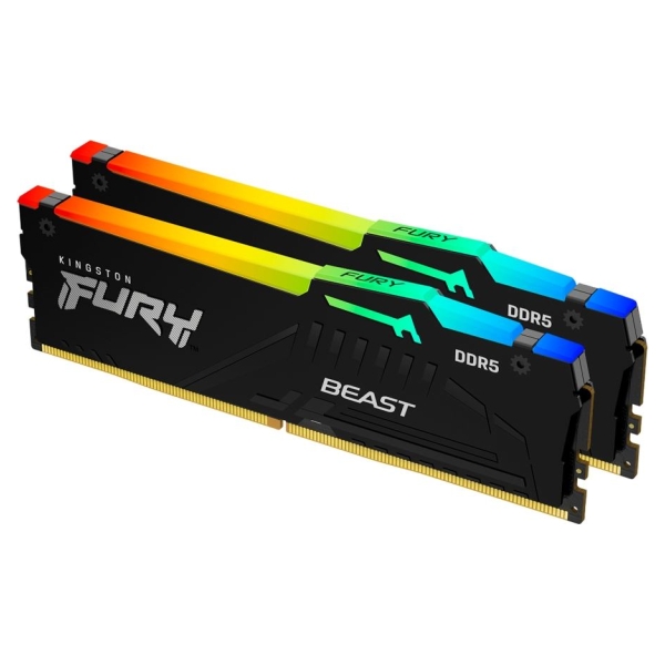 Kingston 32GB 6000MT/s DDR5 CL30 DIMM (Kit of 2) FURY Beast RGB EXPO